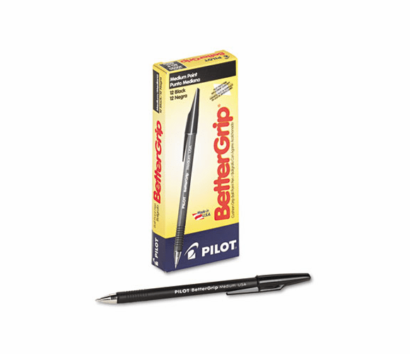 PIL30050 BetterGrip Ballpoint Stick Pen, Black Ink, Medium, Dozen By PILOT CORP. OF AMERICA