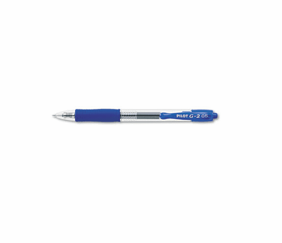 PIL31003 G2 Gel Roller Ball Pen, Retractable, Blue Ink, 0.5mm Extra Fine, Dozen By PILOT CORP. OF AMERICA