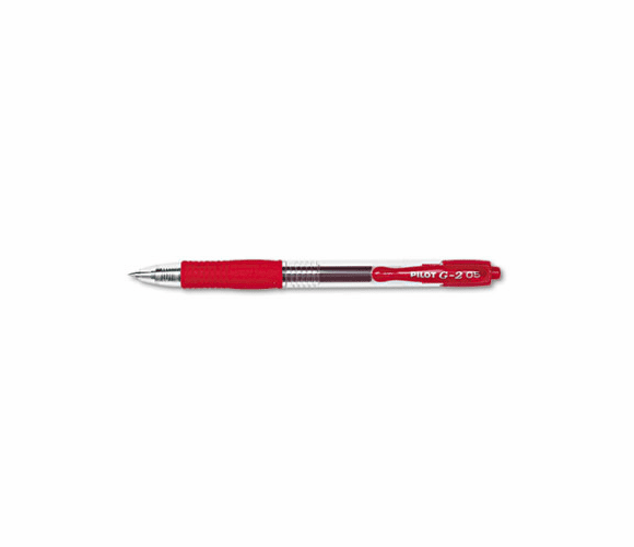 PIL31004 G2 Gel Roller Ball Pen, Retractable, Red Ink, 0.5mm Extra Fine, Dozen By PILOT CORP. OF AMERICA