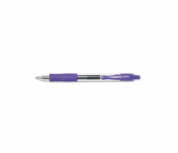 PIL31006 G2 Gel Roller Ball Pen, Retractable, Purple Ink, 0.5mm Extra Fine, Dozen By PILOT CORP. OF AMERICA