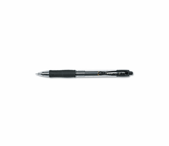 PIL31020 G2 Gel Roller Ball Pen, Retractable, Refillable, Black Ink, 0.7mm Fine, Dozen By PILOT CORP. OF AMERICA