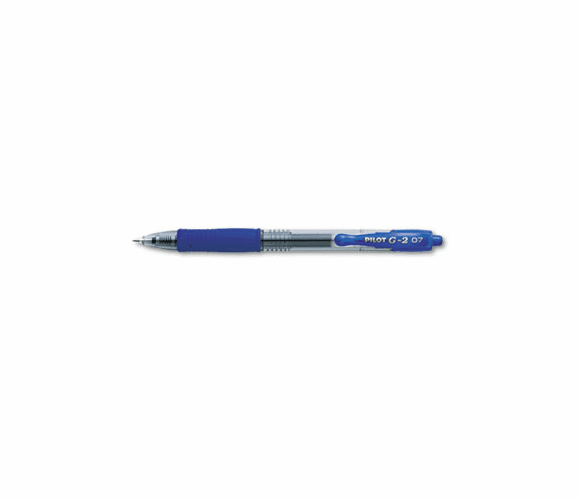 PIL31021 G2 Gel Roller Ball Pen, Retractable, Refillable, Blue Ink, 0.7mm Fine, Dozen By PILOT CORP. OF AMERICA