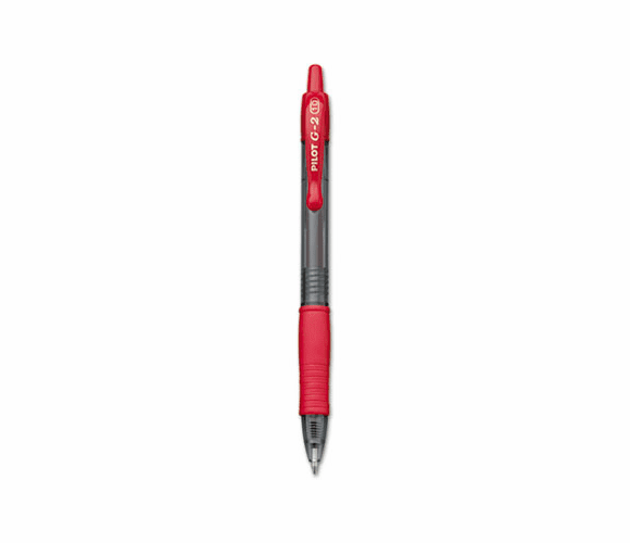 PIL31258 G2 Gel Roller Ball Pen, Retractable, Red Ink, 1.0mm Bold, Dozen By PILOT CORP. OF AMERICA