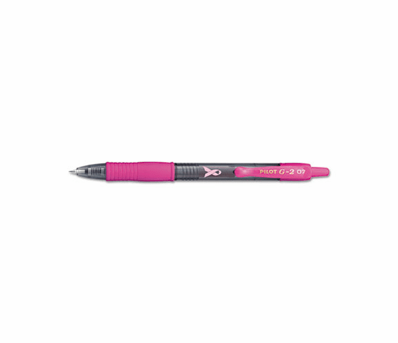 PIL31332 G2 Pink Ribbon Roller Ball Retractable Gel Pen, Black Ink, Fine, 1 Dozen By PILOT CORP. OF AMERICA
