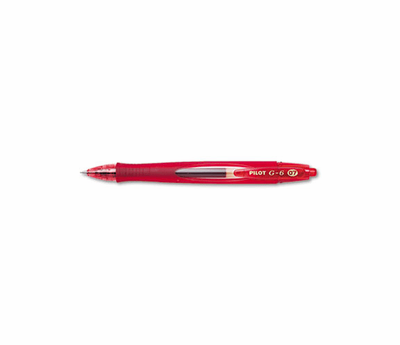 PIL31403 G6 Gel Roller Ball Pen, Retractable, Refillable, Red Ink, 0.7mm Fine By PILOT CORP. OF AMERICA