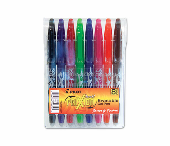 PIL31569 FriXion Ball Erasable Gel Pen, 0.7mm Fine Point, Assorted, 8/Pack By PILOT CORP. OF AMERICA