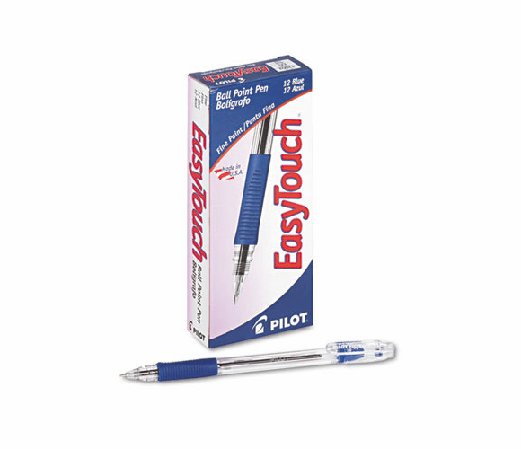 PIL32002 EasyTouch Ballpoint Stick Pen, Blue Ink, Fine, Dozen By PILOT CORP. OF AMERICA
