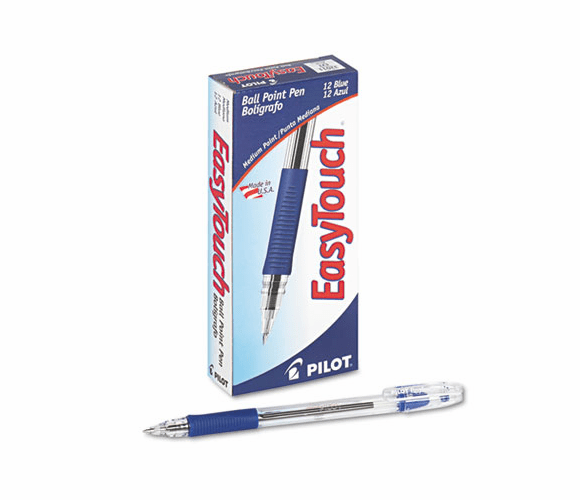 PIL32011 EasyTouch Ballpoint Stick Pen, Blue Ink, Medium, Dozen By PILOT CORP. OF AMERICA