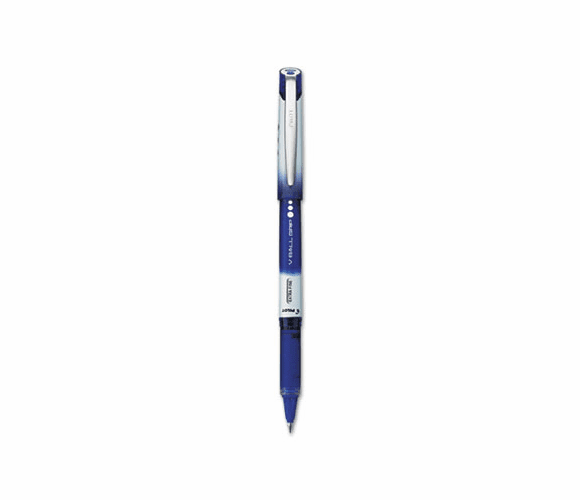 PIL35471 VBall Grip Roller Ball Stick Pen; Liquid Ink; Blue Ink; Extra Fine, Dozen By PILOT CORP. OF AMERICA