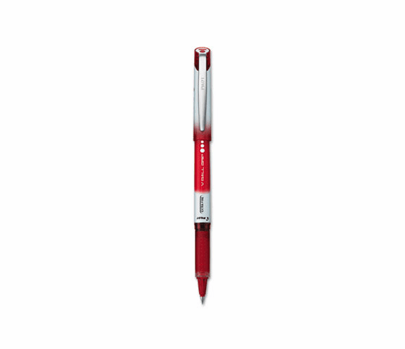 PIL35472 VBall Grip Roller Ball Stick Pen; Liquid Ink; Red Ink; Extra Fine, Dozen By PILOT CORP. OF AMERICA