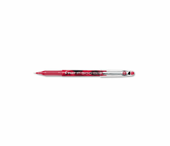 PIL38602 P-500 Gel Roller Ball Stick Pen, Needle Point, Red Ink, 0.5mm Extra Fine, Dozen By PILOT CORP. OF AMERICA