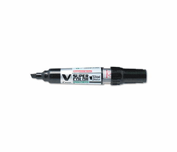 PIL43904 V Super Color BeGreen Marker, Chisel Tip, Refillable, Black, Dozen By PILOT CORP. OF AMERICA