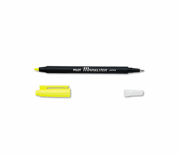 PIL45600 Markliter Black Ballpoint Pen & Fluorescent Yellow Chisel-Tip Highlighter By PILOT CORP. OF AMERICA