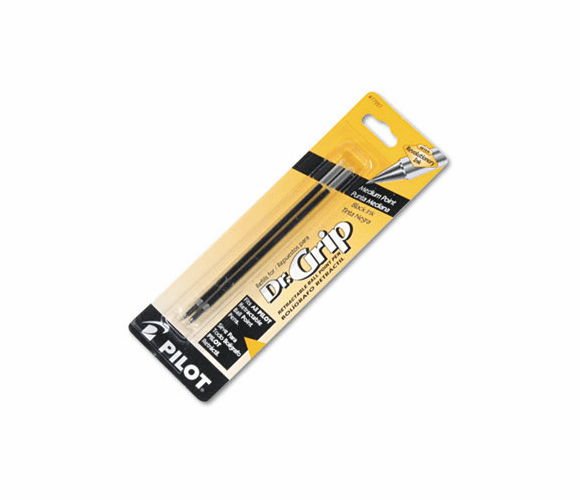 PIL77227 Refill, Better/EasyTouch/Dr Grip/GX300 Retract Ballpoint, Med, Black, 2/Pack By PILOT CORP. OF AMERICA