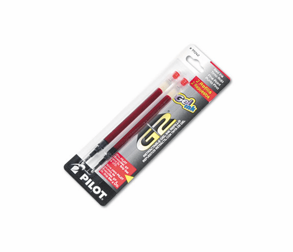 PIL77242 Refill for G2 Gel, Dr. Grip Gel/Ltd, ExecuGel G6, Q7, Fine Tip, Red, 2/Pack By PILOT CORP. OF AMERICA