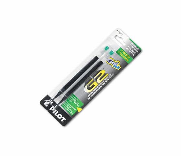 PIL77243 Refill for G2 Gel, Dr. Grip Gel/Ltd, ExecuGel G6, Q7, Fine Tip, Green, 2/Pack By PILOT CORP. OF AMERICA