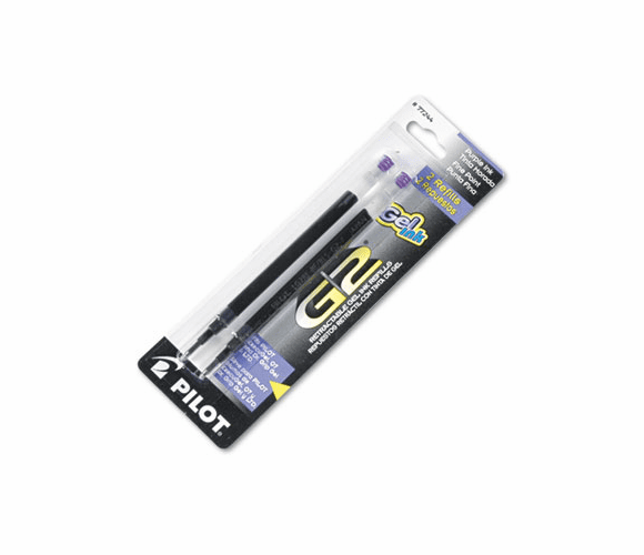 PIL77244 Refill for G2 Gel, Dr. Grip Gel/Ltd, ExecuGel G6, Q7, Fine, Purple, 2/Pack By PILOT CORP. OF AMERICA