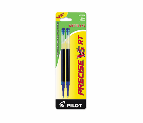 PIL77274 Refill for Precise V5 RT Rolling Ball, Extra Fine, Blue Ink, 2/Pack By PILOT CORP. OF AMERICA
