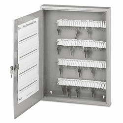 PMC04984 Locking Key Cabinet, 100-Key, Steel, Gray, 16 1/2 x 3 x 22 1/2 By PM COMPANY