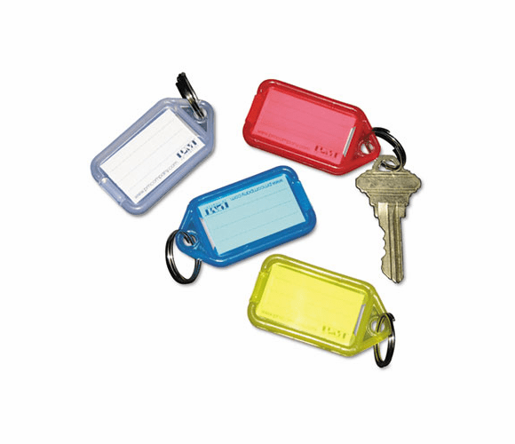 PMC04993 Extra Color-Coded Key Tags for Key Tag Rack, 1 1/8 x 2 1/4, Assorted, 4/Pack By PM COMPANY
