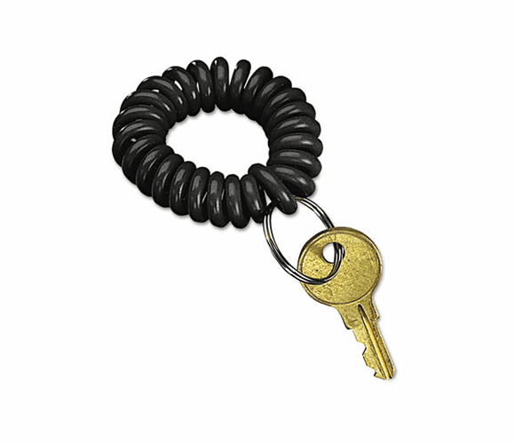 PMC04995 Wrist Key Coil Wearable Key Organizer, Flexible Coil, Black By PM COMPANY