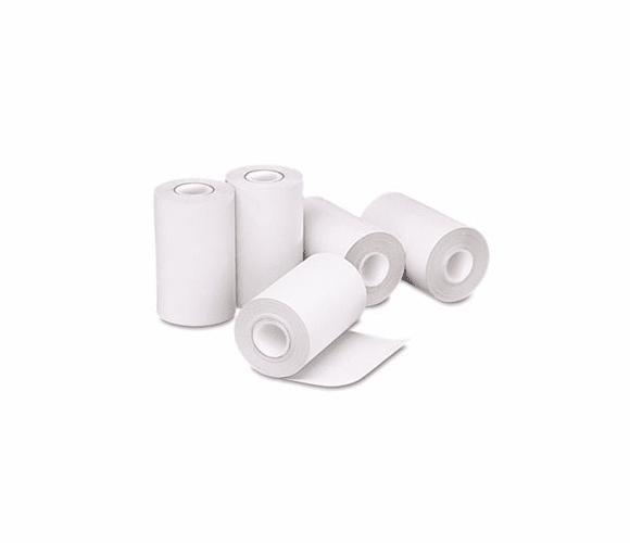 PMC05262 Single-Ply Thermal Cash Register/POS Rolls, 2-1/4" x 55 ft., White, 5 Rolls/Pack By PM COMPANY