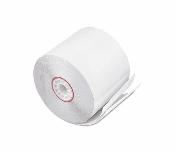 PMC08801 Paper Rolls, Two-Ply Receipt Rolls, 2-1/4" x 90 ft, White/White, 50/Carton By PM COMPANY