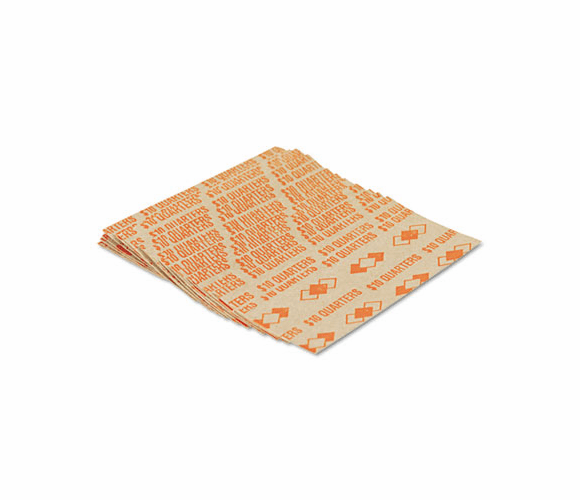 PMC53025 Tubular Coin Wrappers, Quarters, $10, Pop-Open Wrappers, 1000/Pack By PM COMPANY
