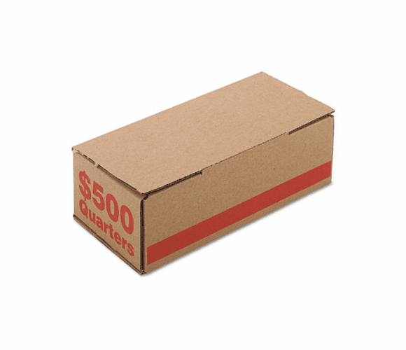 PMC61025 Corrugated Cardboard Coin Storage w/Denomination Printed On Side, Orange By PM COMPANY