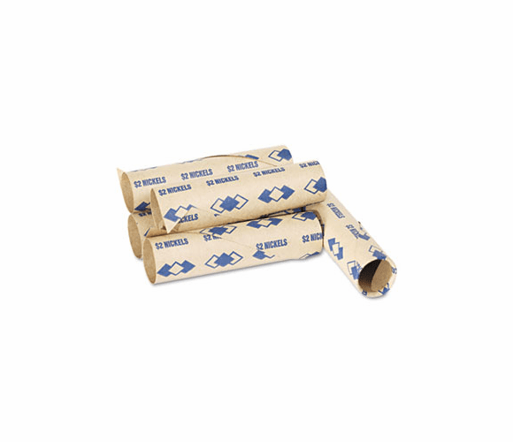 PMC65070 Preformed Tubular Coin Wrappers, Nickels, $2, 1000 Wrappers/Carton By PM COMPANY