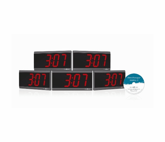 PoE Digital "Clocks in a Box" with Sync Software #SEBD5R4SR By Pyramid Time Systems