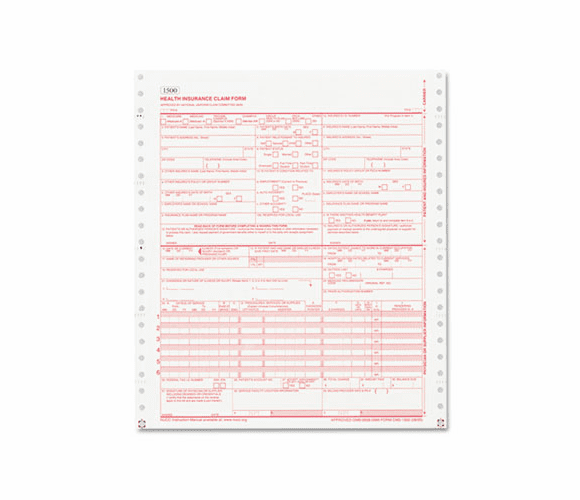 PRB05104 CMS Forms, 2 Part Continuous White/White, 9 1/2 x 11, 1000 Forms By PARIS BUSINESS PRODUCTS