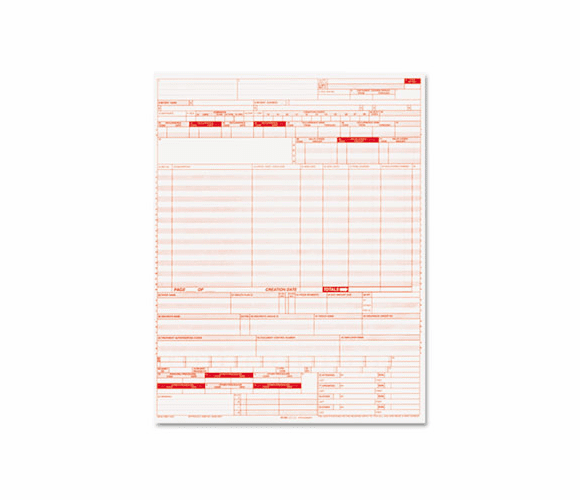 PRB05108 UB04 Claim Forms, 8 1/2 x 11, 2500 Forms By PARIS BUSINESS PRODUCTS