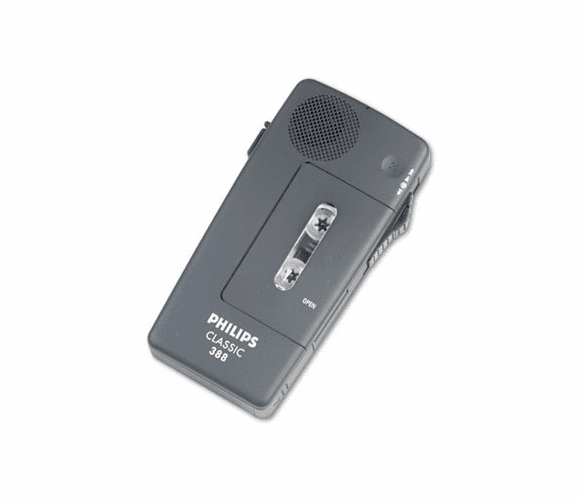 PSPLFH038800B Pocket Memo 388 Slide Switch Mini Cassette Dictation Recorder By PHILIPS SPEECH PROCESSING - refurb