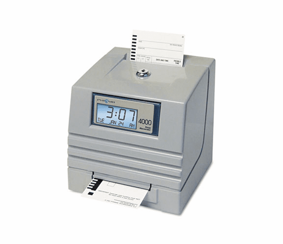 PTI4000 4000 Totalizing Digital Automatic Payroll Time Recorder, Gray By PYRAMID TECHNOLOGIES, INC.