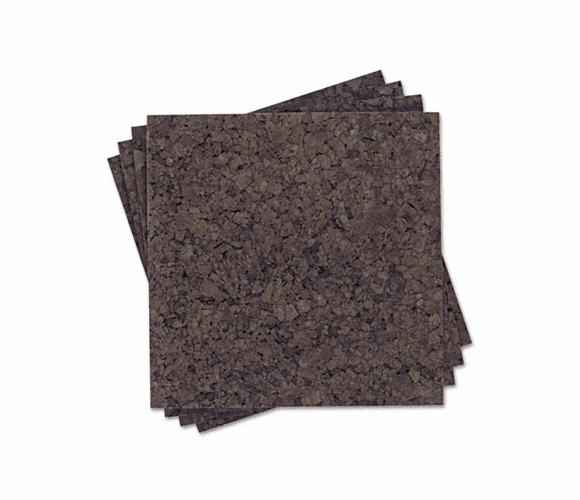 QRT101 Cork Panel Bulletin Board, Natural Cork, 12 x 12, 4 Panels/Pack By QUARTET MFG.