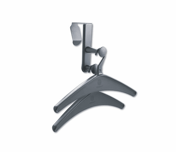 QRT20702 Over-The-Panel Hook with Steel Double-Garment Hanger, 1 3/4 x 6 7/8, Black By QUARTET MFG.