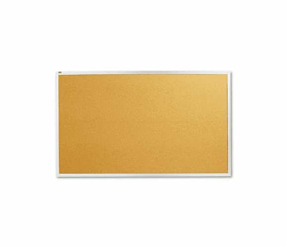 QRT2305 Cork Bulletin Board, Natural Cork/Fiberboard, 60 x 36, Aluminum Frame By QUARTET MFG.