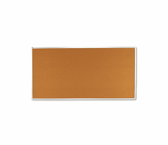 QRT2308 Cork Bulletin Board, Natural Cork/Fiberboard, 96 x 48, Aluminum Frame By QUARTET MFG.