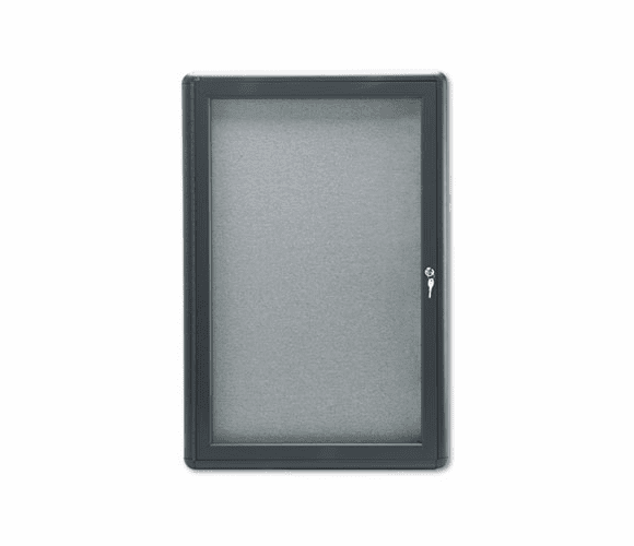 QRT2363L Enclosed Fabric Covered Cork Bulletin Board, 24 x 36, Gray, Aluminum Frame By ACCO BRANDS, INC.