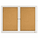 QRT2364 Enclosed Bulletin Board, Natural Cork/Fiberboard, 48 x 36, Aluminum Frame By ACCO BRANDS, INC.