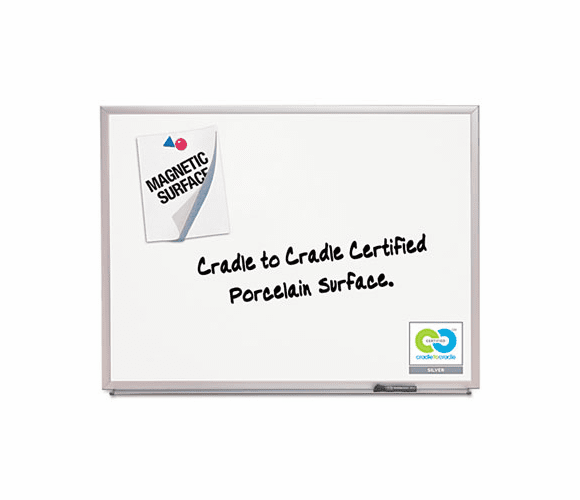 QRT2543 Magnetic Dry-Erase Board, Porcelain, 36 x 24, White, Aluminum Frame By QUARTET MFG.