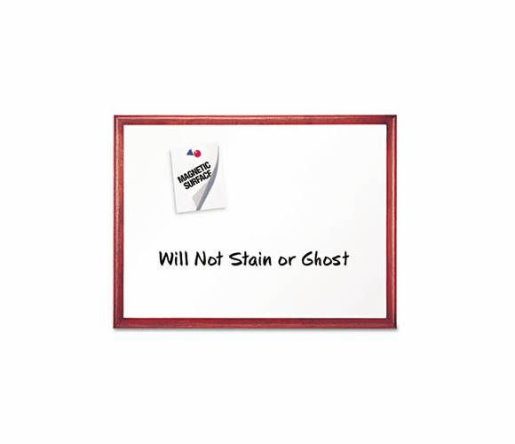 QRT2544M Magnetic Dry Erase Board, Porcelain, 48 x 36, White, Solid Mahogany Frame By QUARTET MFG.