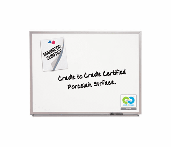 QRT2545 Magnetic Dry-Erase Board, Porcelain, 60 x 36, White, Aluminum Frame By QUARTET MFG.