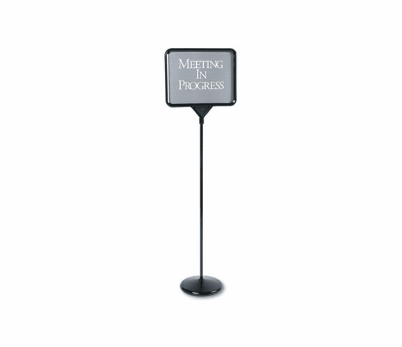 QRT3655 Sign(ware) Pedestal Sign, 14 x 11, Black By QUARTET MFG.
