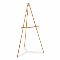 QRT41E Lightweight Tripod Floor Easel, 64" High, Natural Oak By QUARTET MFG.
