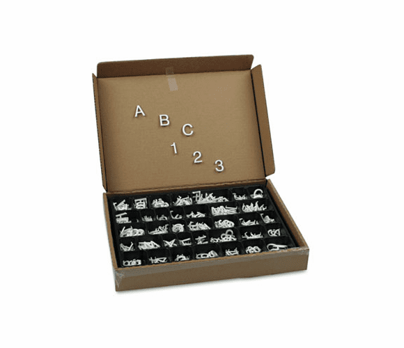 QRT4423 Character Sets, Pin, White, 1"h, 300/Set By QUARTET MFG.