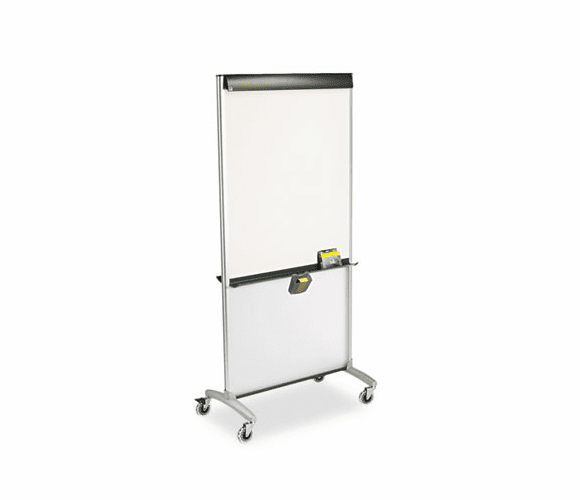 QRT500TE 3-in-1 Presentation Easel, Dry-Erase, 33 1/2 x 39 1/2, Silver Frame By QUARTET MFG.