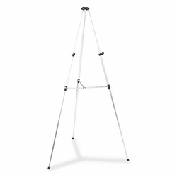 QRT50E Lightweight Telescoping Tripod Easel, 38" to 66" High, Aluminum, Silver By QUARTET MFG.