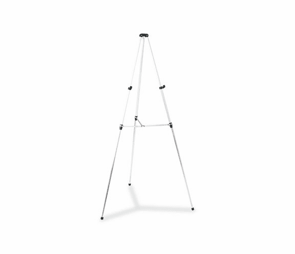 QRT50E Lightweight Telescoping Tripod Easel, 38" to 66" High, Aluminum, Silver By QUARTET MFG.